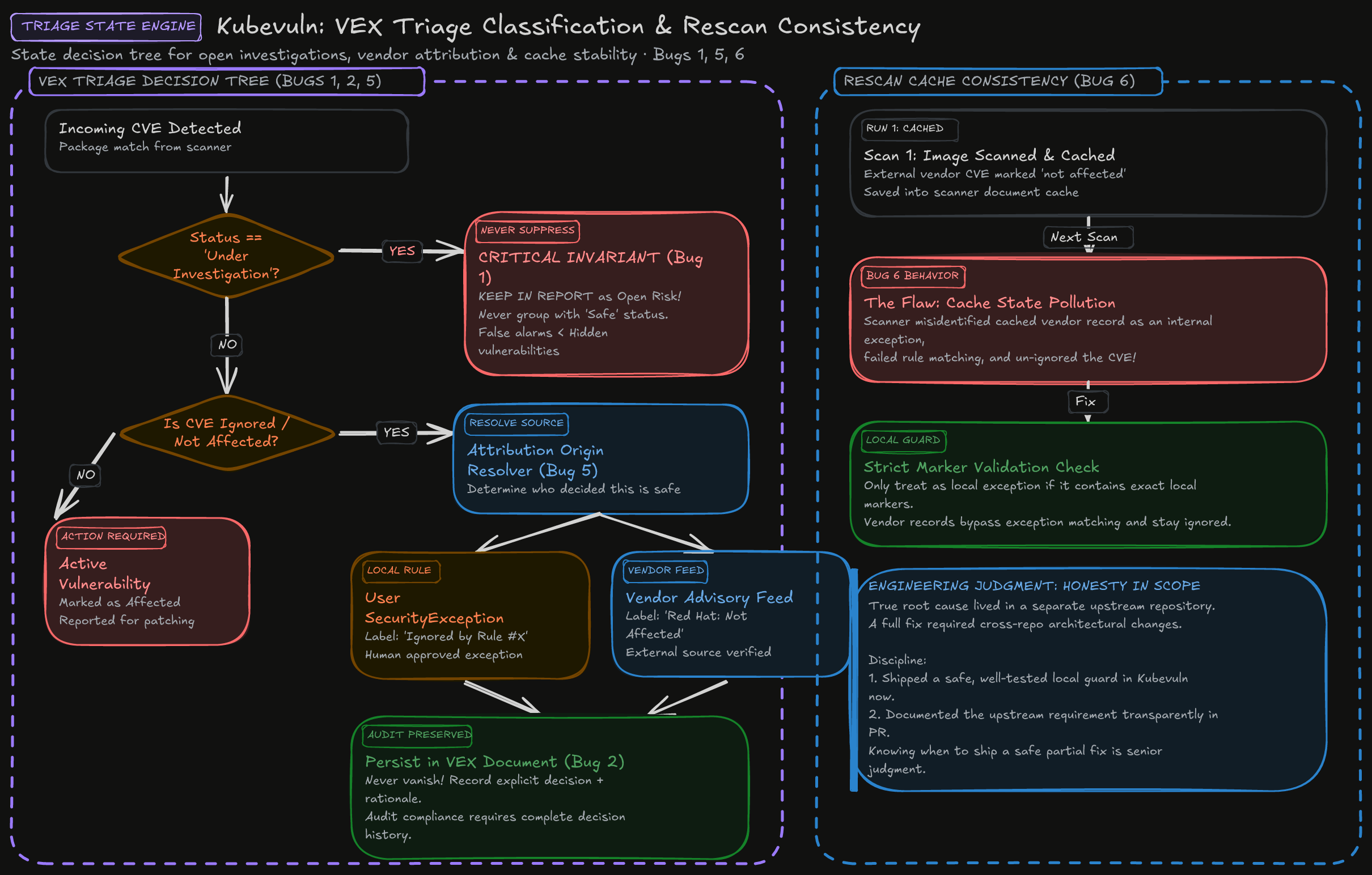 Rescan Lifecycle & Cache Consistency Diagram